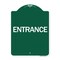 Signmission Designer Series Traffic Entrance Entrance, Green & White Aluminum Sign, 18" x 24", GW-1824-24612 A-DES-GW-1824-24612 - alternate 1